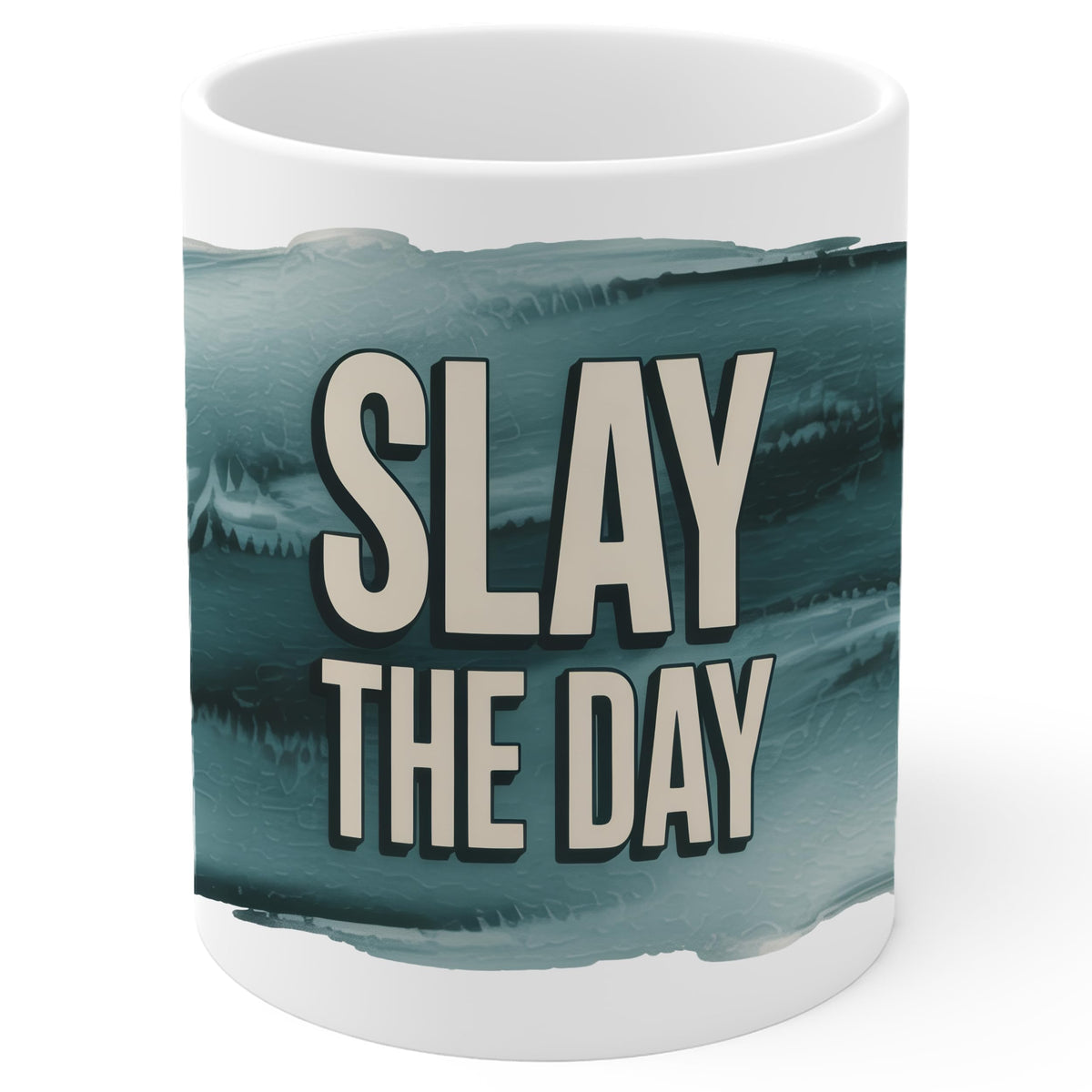 Slay the Day Coffee Mug 11oz — White Ceramic Boss Babe Gift Mug