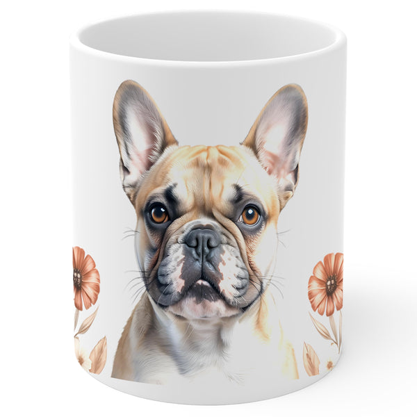 French Bulldog Coffee Mug 11oz — Ceramic Frenchie Bat Ear Gift Mug