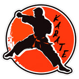 Karate Sport Sticker 4 Inch — Waterproof Vinyl Decal Dojo Kata Punch Kick 8