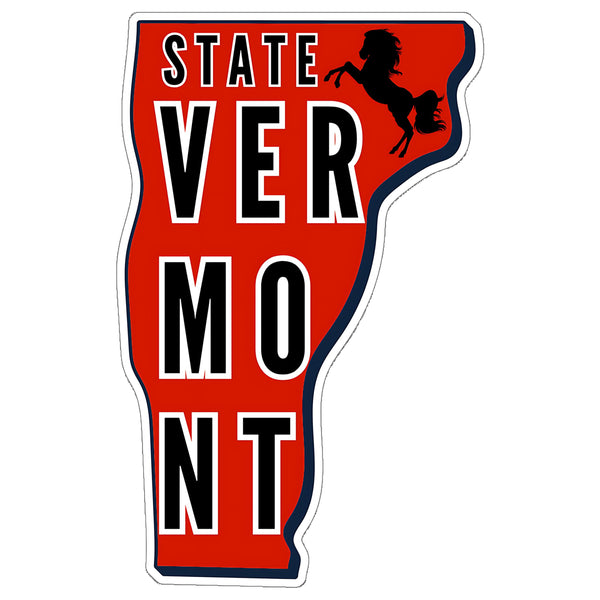 Vermont State Sticker 4 Inch Travel Souvenir City Destination - Waterproof Vinyl Decal for Laptop Water Bottle Car Tumbler - Durable Aesthetic Long-Lasting Stickers for Adults ID44990