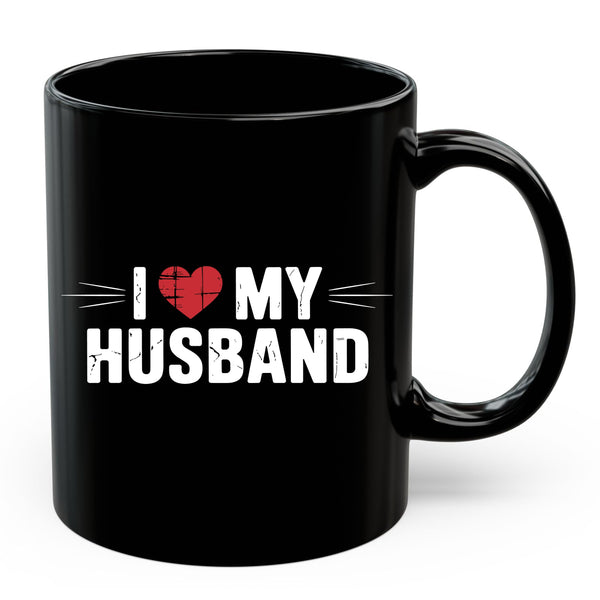 I Love My Husband Mug 11oz — Black Ceramic Romantic Coffee Mug