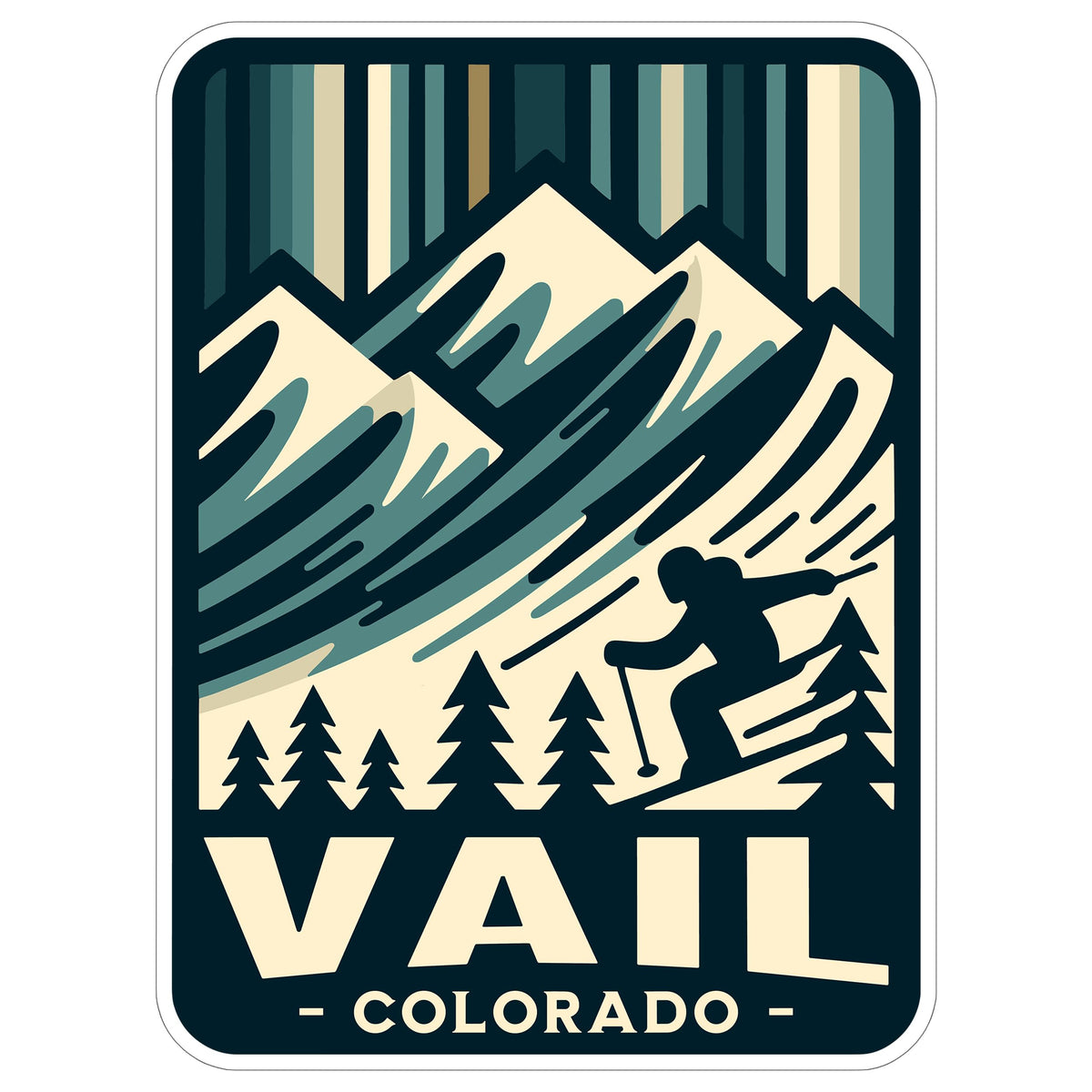 Vail Colorado Sticker 4 Inch — Waterproof Vinyl Decal City Travel Souvenir