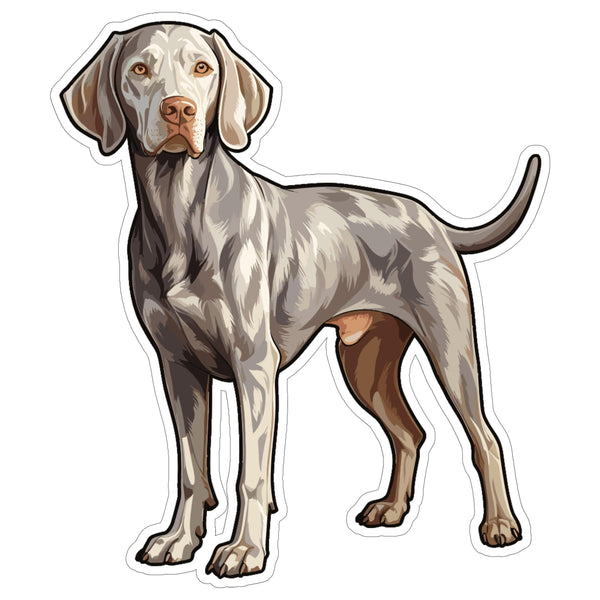 Weimaraner Sticker 4 Inch — Waterproof Vinyl Decal Gray Ghost Hunting Dog