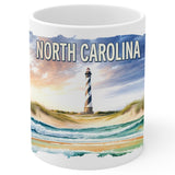 North Carolina State Mug 11oz — White Ceramic Tar Heel State Coffee Mug 1