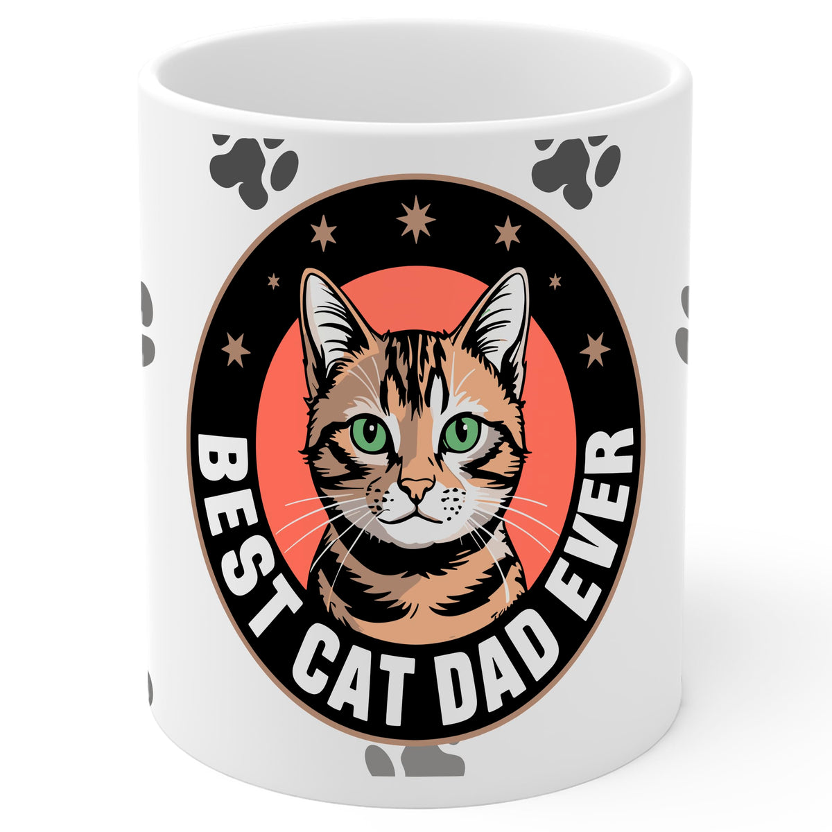 Best Cat Dad Ever Mug 11oz — White Ceramic Pet Lover Coffee Mug