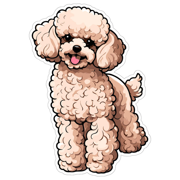 Toy Poodle Sticker 4 Inch — Waterproof Vinyl Decal Tiny Hypoallergenic