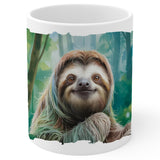 Sloth Mug 11oz — White Ceramic Cute Hanging Sloth Coffee Mug 1