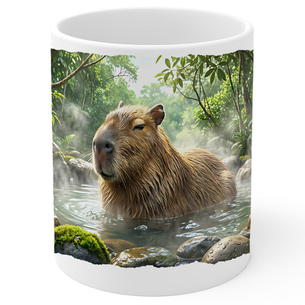 Capybara Coffee Mug 11oz — Ceramic Cute Chill Rodent Gift Mug