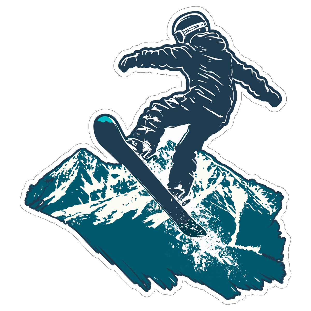 Snowboarding Sport Sticker 4 Inch — Waterproof Vinyl Decal Rider Slope Freestyle