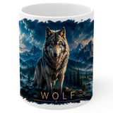 Wolf Mug 11oz — White Ceramic Coffee Mug 1