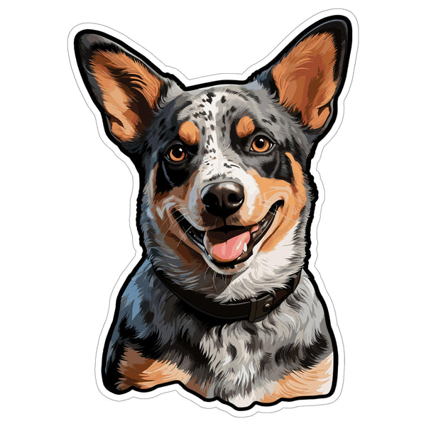 Australian Cattle Dog Sticker 4 Inch — Waterproof Vinyl Decal Heeler ACD Blue Heeler