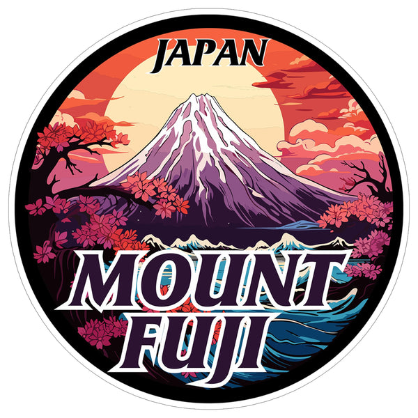 Mount Fuji Japan Sticker 4 Inch City Travel Souvenir Destination - Waterproof Vinyl Decal for Laptop Water Bottle Car Tumbler - Durable Aesthetic Long-Lasting Stickers for Adults ID44990