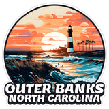 Outer Banks North Carolina Sticker 4 Inch Travel Souvenir City Destination - Waterproof Vinyl Decal for Laptop Water Bottle Car Tumbler - Durable Aesthetic Long-Lasting Stickers for Adults ID44990 1