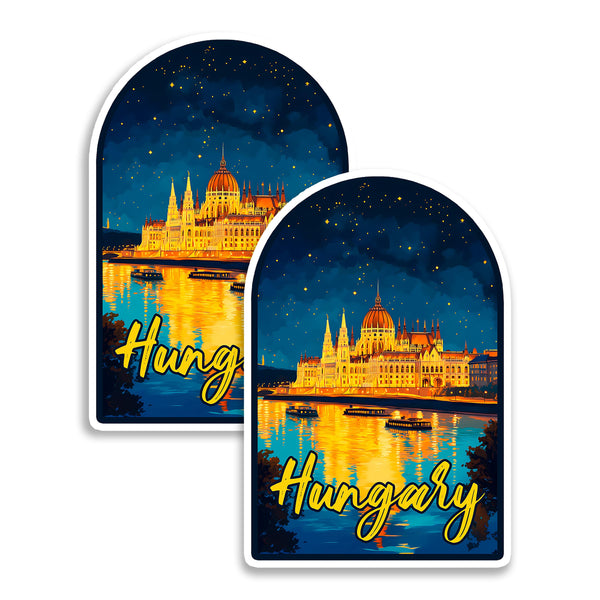 Hungary Magnet 4 Inch 2-Pack Magyar – Strong Vinyl Decorative Travel Magnets for Fridge Locker Kitchen Office – Cute Fun Aesthetic Cool Durable & Long-Lasting Souvenir ID44999