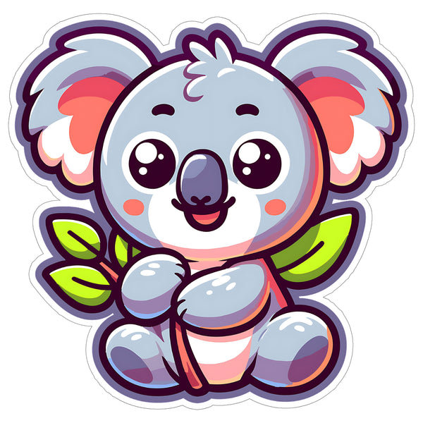 Koala Sticker 4 Inch — Waterproof Vinyl Decal Marsupial Eucalyptus Aussie