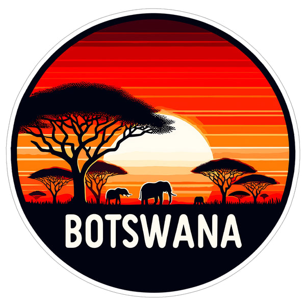 Botswana Sticker 4 Inch — Waterproof Vinyl Decal Okavango Delta Africa Safari