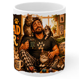 Best Cat Dad Ever Mug 11oz — White Ceramic Coffee Mug 1