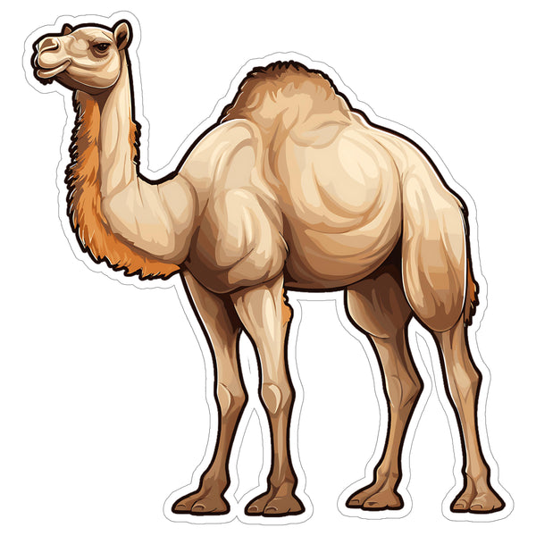 Camel Sticker 4 Inch — Waterproof Vinyl Decal Dromedary Bactrian Desert