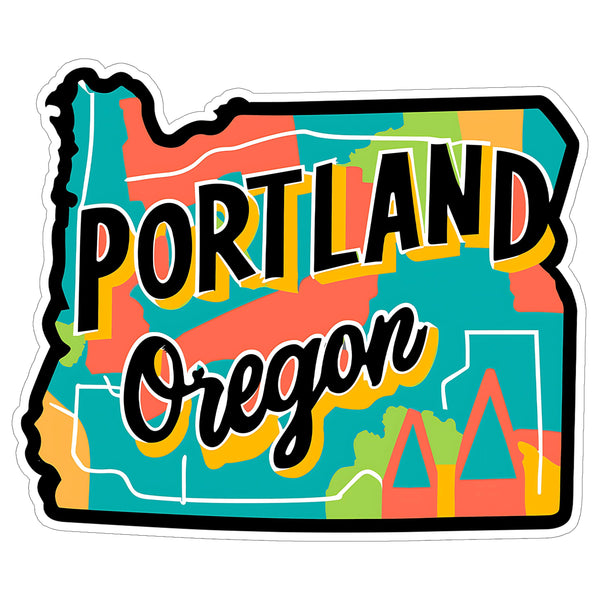 Portland Oregon Sticker 4 Inch Travel Souvenir City Destination - Waterproof Vinyl Decal for Laptop Water Bottle Car Tumbler - Durable Aesthetic Long-Lasting Stickers for Adults ID44990