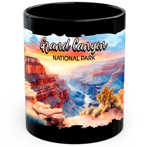 Grand Canyon National Park Mug 11oz — Black Ceramic Desert Landscape Mug