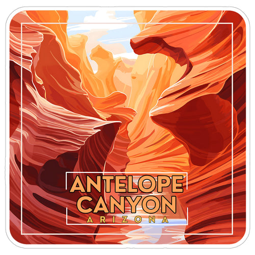 Antelope Canyon Arizona 4 inch waterproof vinyl sticker decal, navajo slot canyon southwest design, durable laptop water bottle car tumbler decor