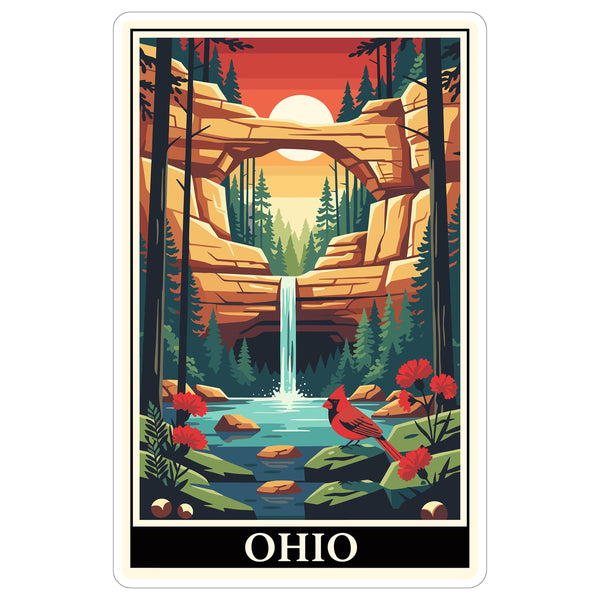 Ohio State Sticker 4 Inch - Waterproof Vinyl Decal for Laptop Water Bottle Car Tumbler - Durable Aesthetic Long-Lasting Stickers for Adults ID44990