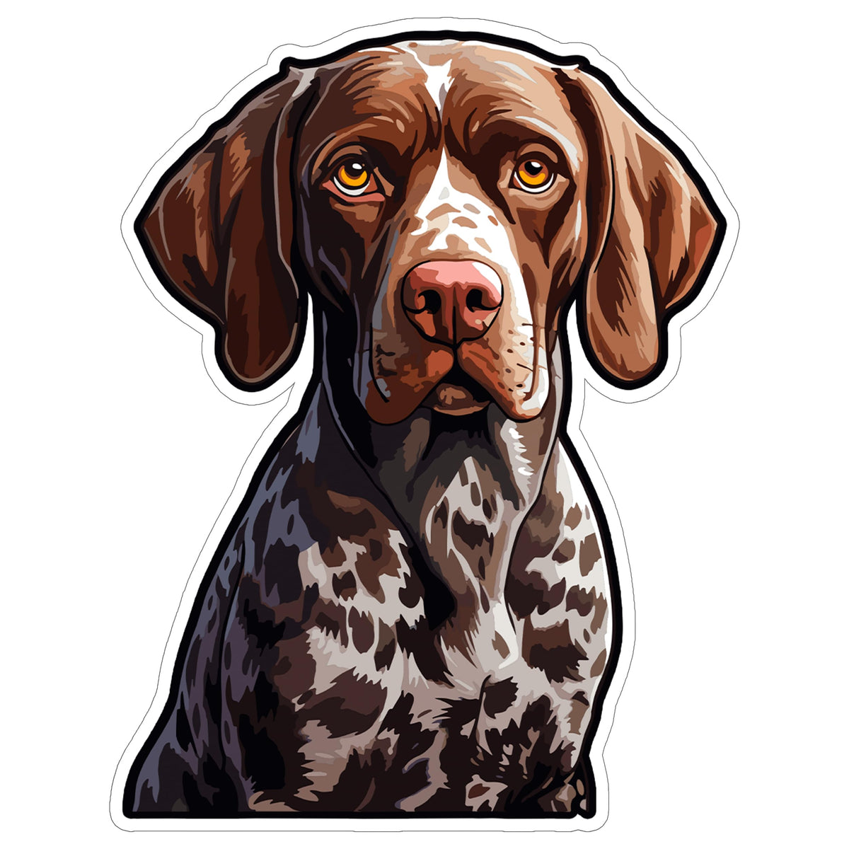 German Shorthaired Pointer Sticker 4 Inch — Waterproof Vinyl Decal GSP Hunting Pointer
