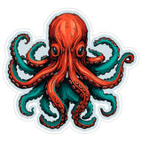 Octopus Sticker 4 Inch — Waterproof Vinyl Decal Cephalopod Intelligent Marine 1