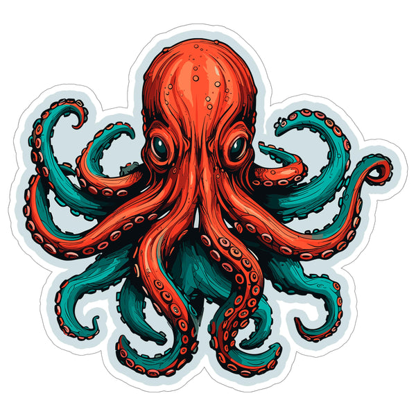 Octopus Sticker 4 Inch — Waterproof Vinyl Decal Cephalopod Intelligent Marine