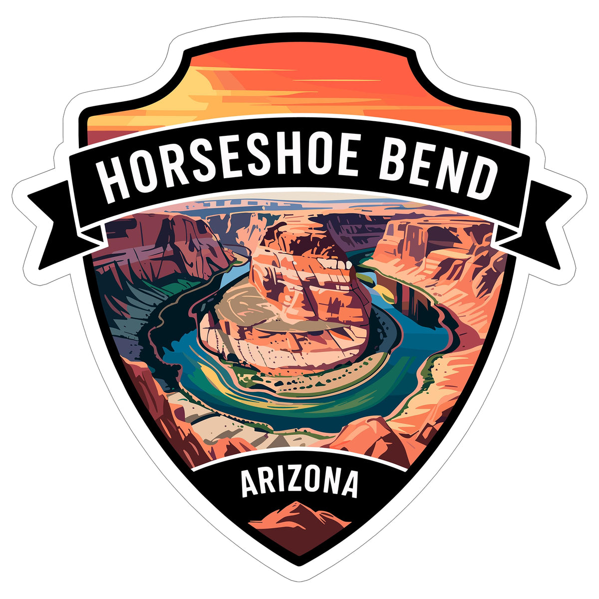 Horseshoe Bend Arizona Sticker 4 Inch — Waterproof Vinyl Decal City Travel Souvenir