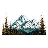 Mountain Range Sticker 4 Inch — Waterproof Vinyl Decal Hiking Outdoors Nature Adventure 1