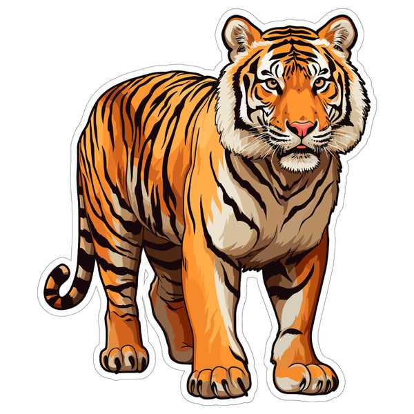 Tiger Sticker 4 Inch — Waterproof Vinyl Decal Bengal Big Cat Endangered