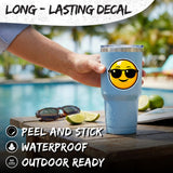 Sunglasses Emoji Sticker 4 Inch — Waterproof Vinyl Decal Cool Smiley Shades 3