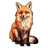 Fox Sticker 4 Inch — Waterproof Vinyl Decal Vulpes Wild Canine Forest 1