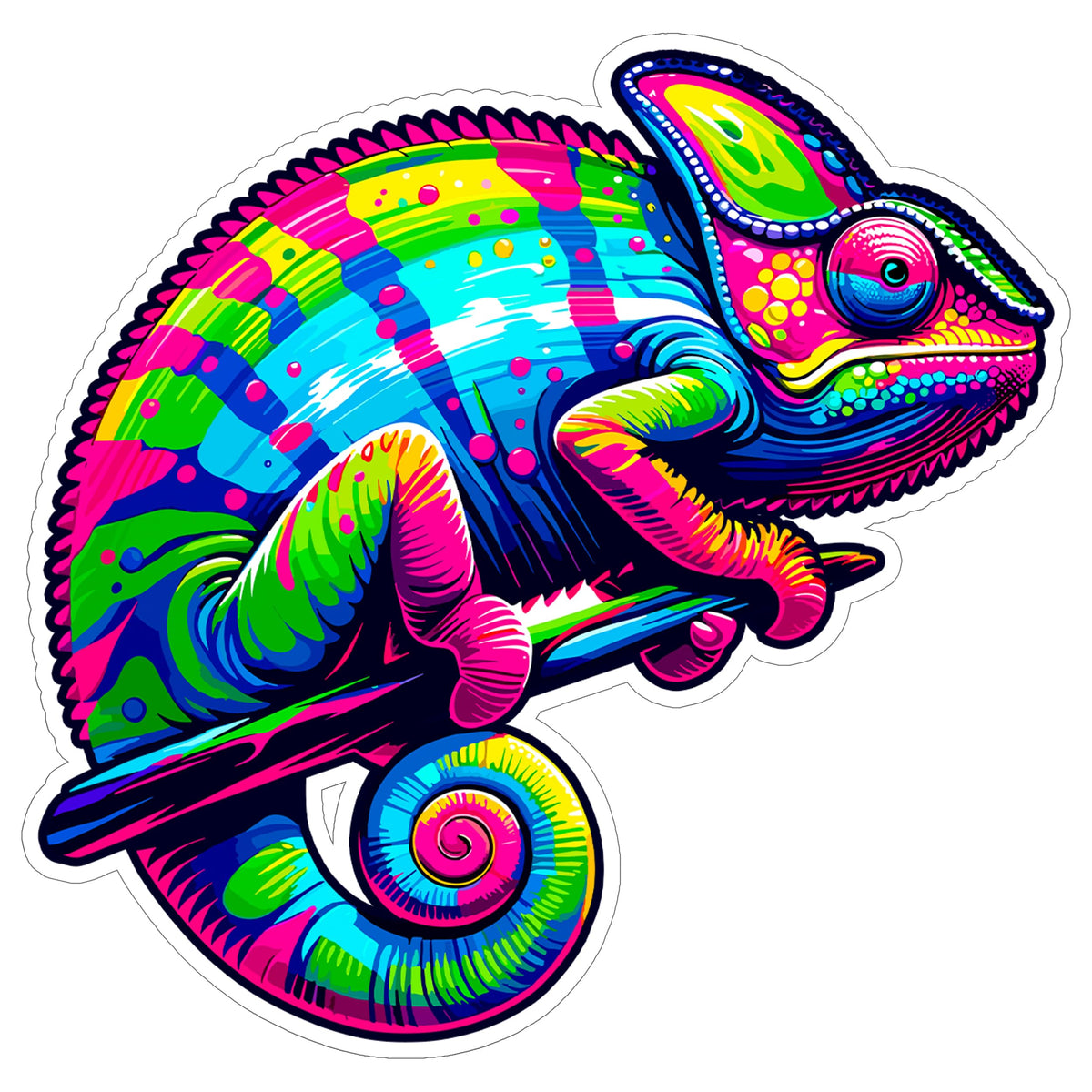 Chameleon Sticker 4 Inch — Waterproof Vinyl Decal Color Changing Reptile