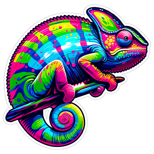 Chameleon Sticker 4 Inch — Waterproof Vinyl Decal Color Changing Reptile