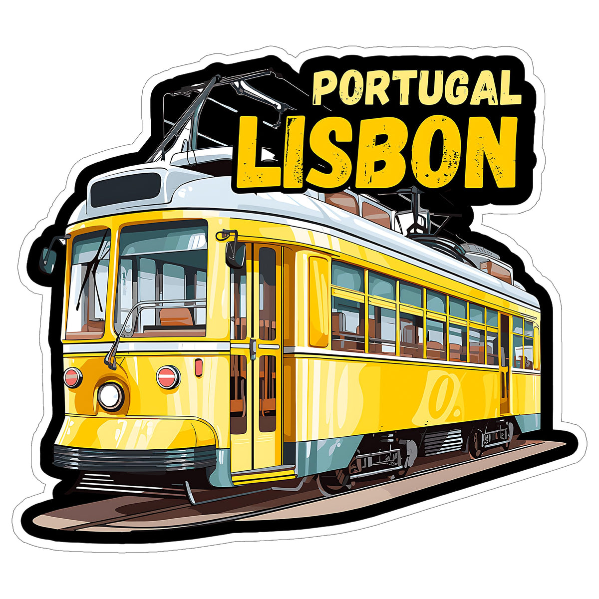 Lisbon Portugal Sticker 4 Inch — Waterproof Vinyl Decal City Travel Souvenir