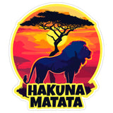 Hakuna Matata Sticker 4 Inch — Waterproof Vinyl Decal No Worries Carefree 1