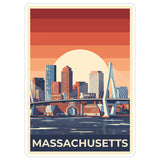 Massachusetts State Sticker 4 Inch - Waterproof Vinyl Decal for Laptop Water Bottle Car Tumbler - Durable Aesthetic Long-Lasting Stickers for Adults ID44990 1