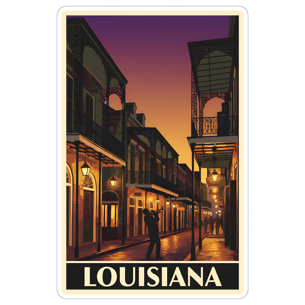 Louisiana State Sticker 4 Inch - Waterproof Vinyl Decal for Laptop Water Bottle Car Tumbler - Durable Aesthetic Long-Lasting Stickers for Adults ID44990