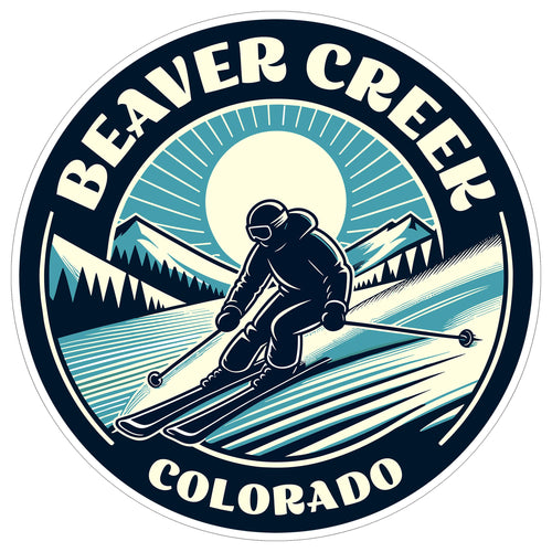 Beaver Creek Colorado 4 inch waterproof vinyl sticker decal, vail valley ski resort design, durable laptop water bottle car tumbler decor
