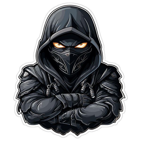 Black Ninja Sticker 4 Inch — Waterproof Vinyl Decal Shinobi Japan Stealth Martial Arts