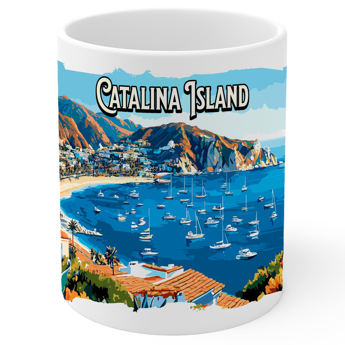 Catalina Island California Mug 11oz — White Ceramic Island of Romance Coffee Mug