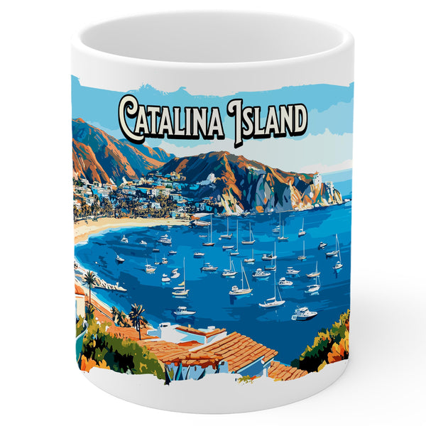 Catalina Island California Mug 11oz — White Ceramic Island of Romance Coffee Mug