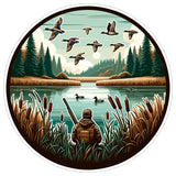Duck Hunting Sticker 4 Inch — Waterproof Vinyl Decal Waterfowl Outdoors Blind Decoy 8