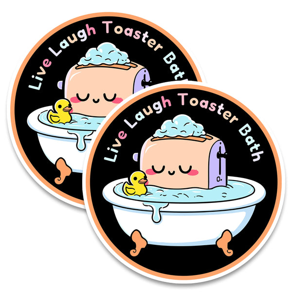 Live Laugh Toaster Bath Magnet 2-Pack — 4