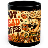 Pot Head Coffee Mug 11oz — Black Ceramic Coffee Mug 1
