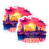Vienna Austria Sticker 4 Inch 2-Pack - Waterproof Vinyl Decal for Laptop Water Bottle Car Tumbler - Durable Aesthetic Long-Lasting Stickers for Adults ID45039 8