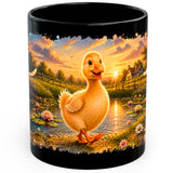 Duck Mug 11oz — Black Ceramic Coffee Mug 1