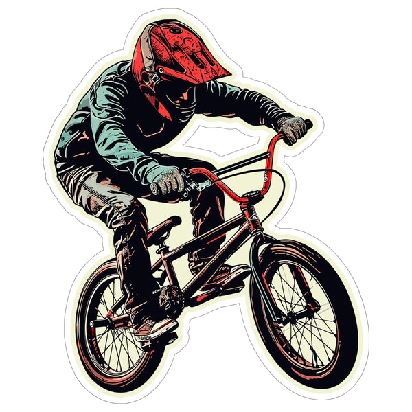BMX Sport Sticker 4 Inch — Waterproof Vinyl Decal Freestyle Stunt Bike Trick